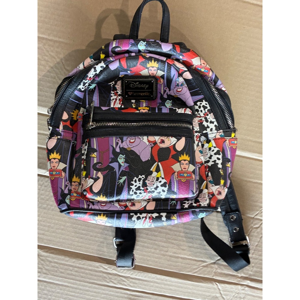 Disney Loungefly Villains Mini Backpack Maleficent Ursula Cruella Evil Queen Bag